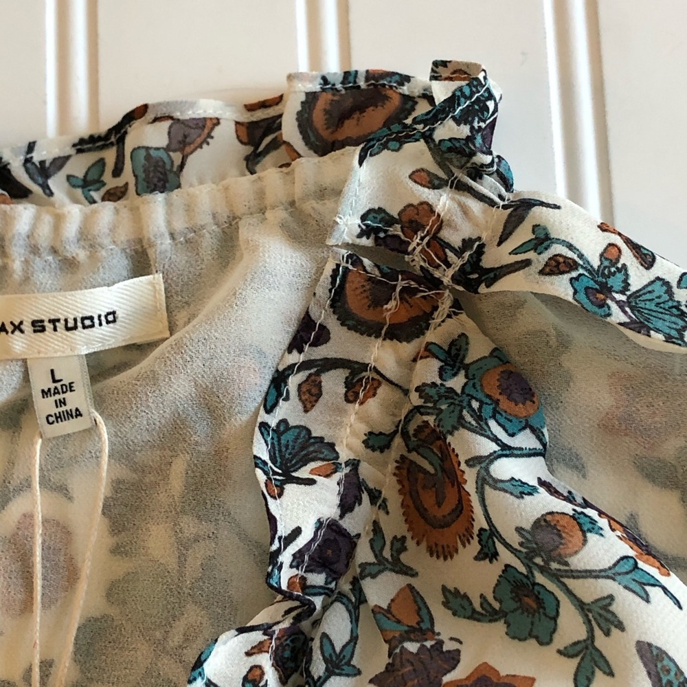 Max Studio Sleeveless Peasant Tank Top Size Large - Picture 7 of 9